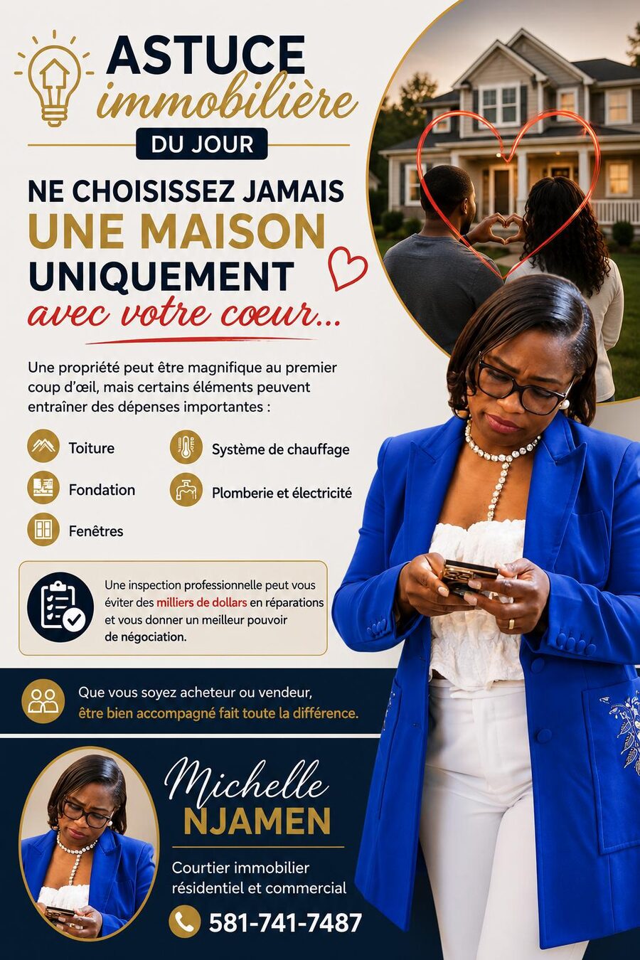 Astuce immobilière : ne choisissez jamais une maison uniquement avec votre cœur, pensez à l'inspection professionnelle